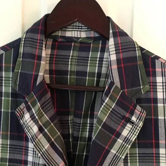 Aspesi Plaid Sportcoat 38 Tailored Slim Fit NWT! Summer fit!